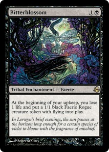 Bitterblossom MtG Art from Morningtide Set by Rebecca Guay - Art