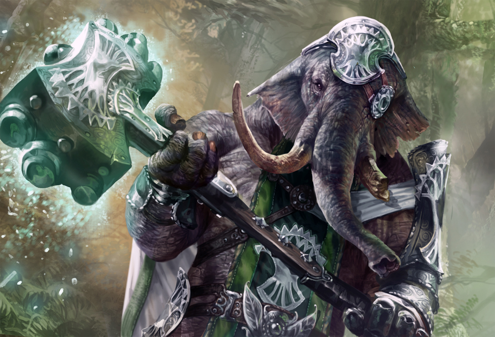 MtG Art: Loxodon Smiter from Return to Ravnica Set by Ryan Barger - Art
