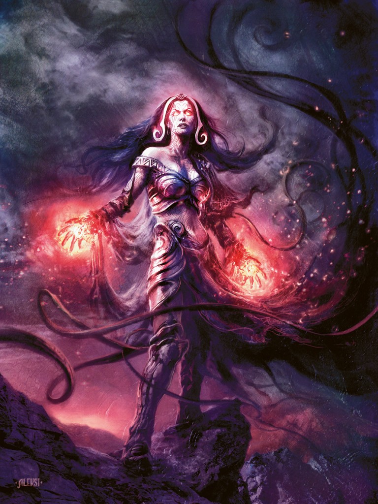 Liliana Vess MtG Art from Lorwyn, Magic 2010, Magic 2011 Set by Aleksi