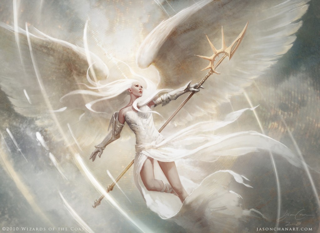 MtG Art: Luminous Angel from Duel Decks: Divine vs. Demonic Set by