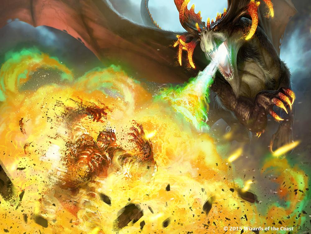 Bathe in Dragonfire - Fate Reforged MtG Art