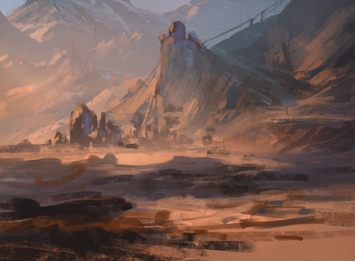 MtG Art: Mountain from Magic Origins Set by Noah Bradley - Art of Magic