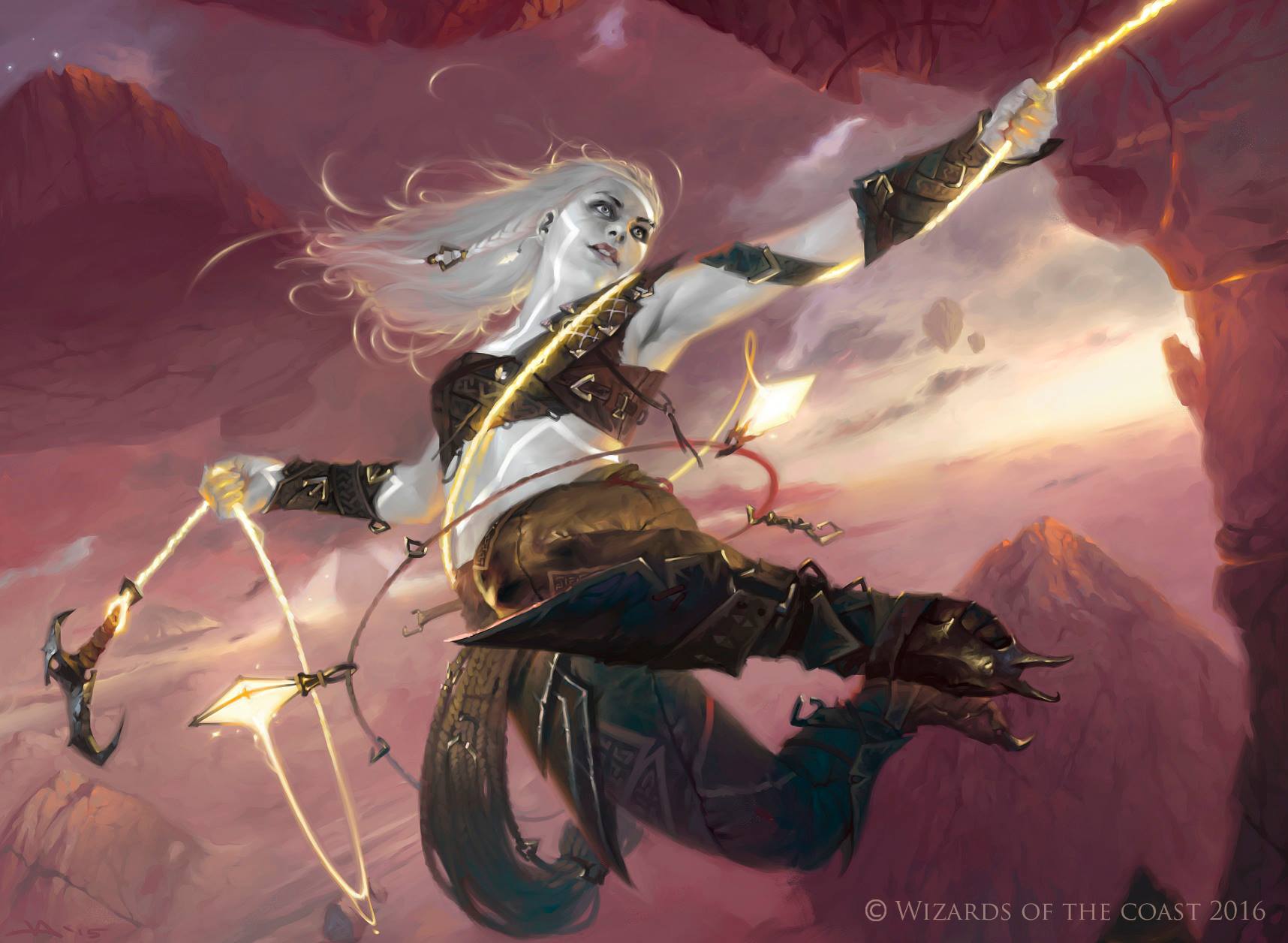 Kor Sky Climber MtG Art from Oath of the Gatewatch Set by Victor Adame