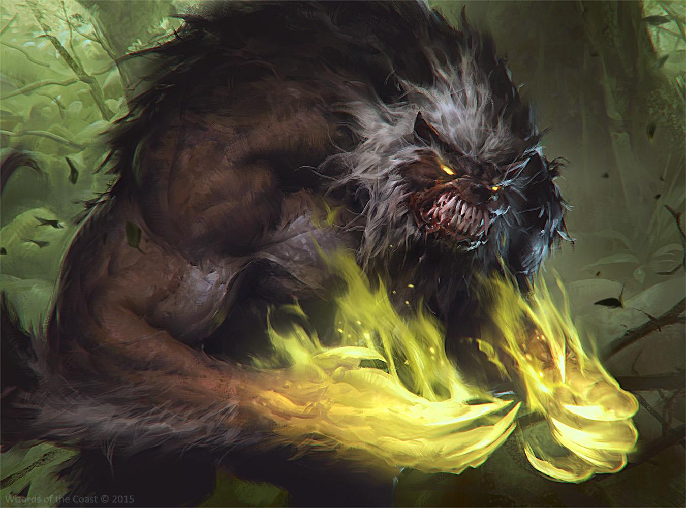 MtG Art: Werewolf of Ancient Hunger from Shadows over ...