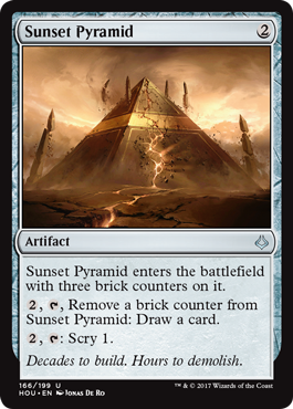 Sunset Pyramid MtG Art from Hour of Devastation Set by Jonas De Ro
