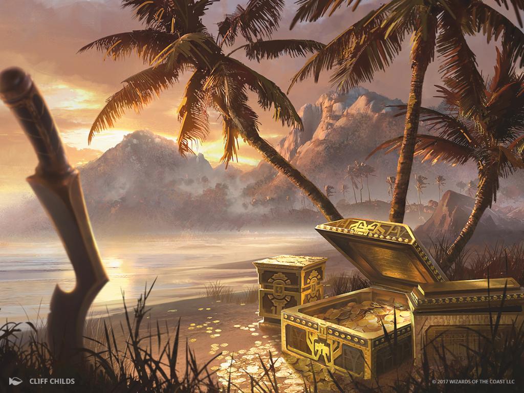 Treasure Cove - Ixalan MtG Art