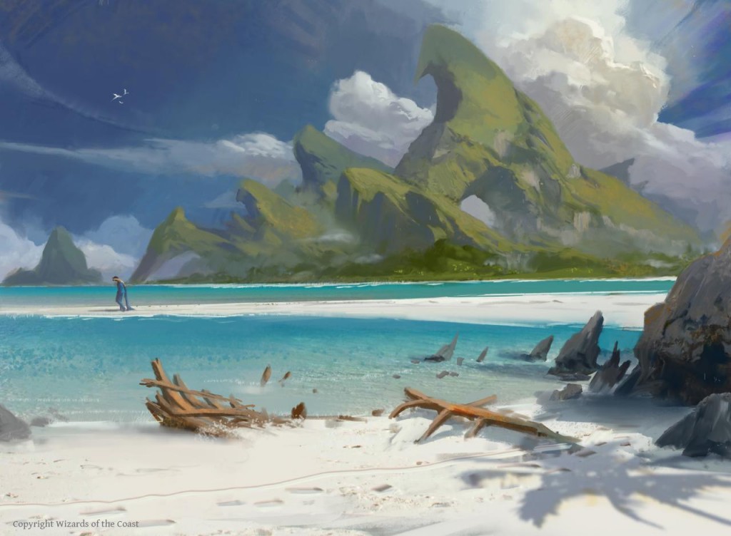 MtG Art Island from Ixalan Set by Titus Lunter Art of Magic the