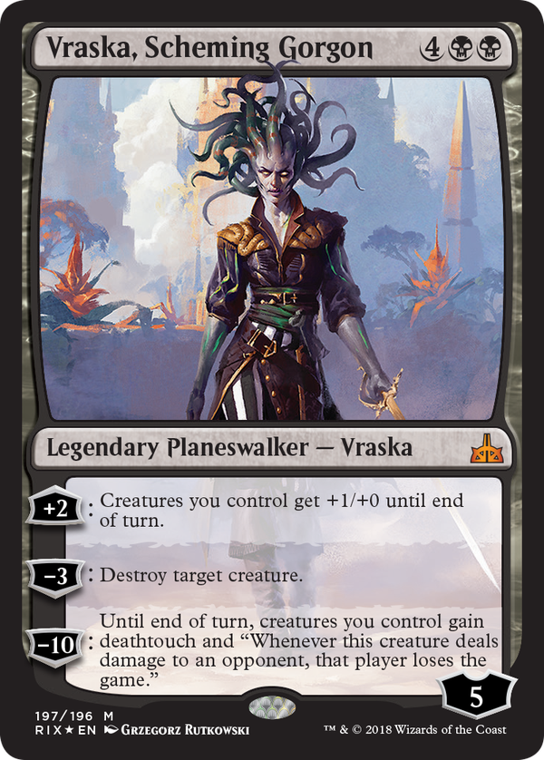 Vraska, Scheming MtG Art from Rivals of Ixalan Set by Grzegorz