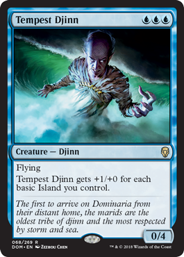 Tempest Djinn MtG Art from Dominaria Set by Zezhou Chen - Art of
