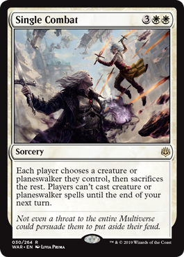 Single Combat MtG Art from War of the Spark Set by Livia Prima