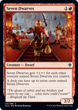 MtG Art: Seven Dwarves from Throne of Eldraine Set by