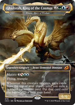 Ghidorah, King of the Cosmos MtG Art from Ikoria Set by Nicholas