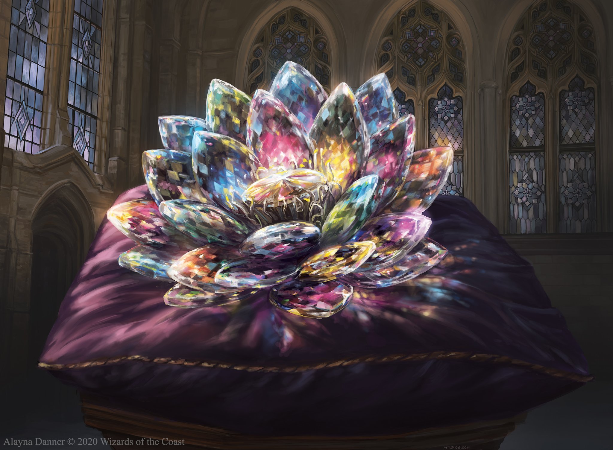 Jeweled Lotus MtG Art from Commander Legends Set by Alayna Danner - Art of Magic:  the Gathering