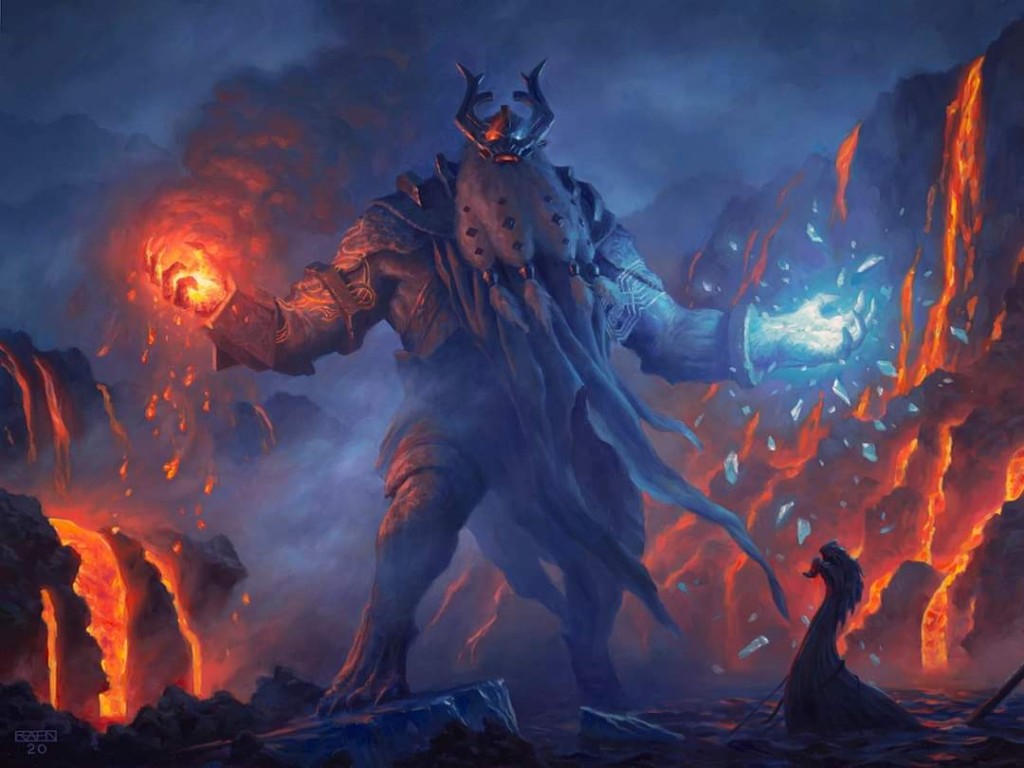 Lord Of The Frenzied Flame Melina Aegar, the Freezing Flame MtG Art from Kaldheim Set by Chris Rahn - Art