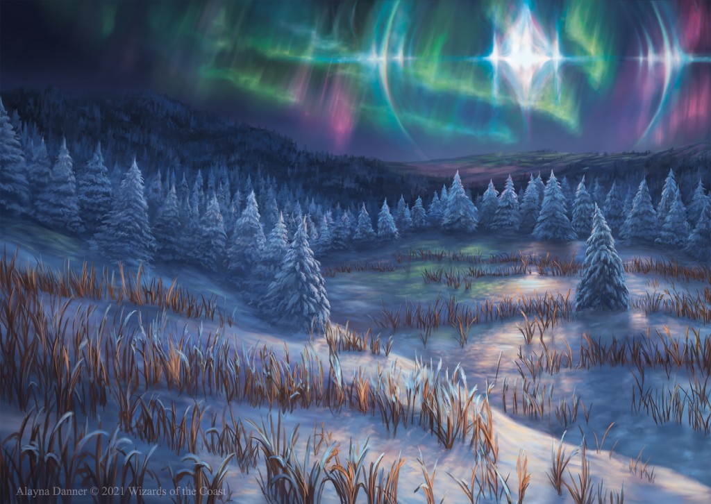 Arctic Treeline MtG Art from Kaldheim Set by Alayna Danner Art of