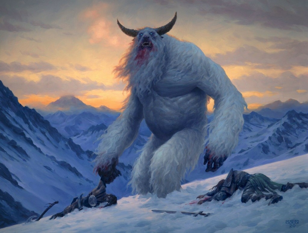 MtG Art Frostpeak Yeti from Kaladesh Set by Chris Rahn Art of Magic