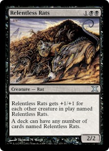 Relentless Rats MtG Art from Fifth Dawn, Magic 2010, Magic