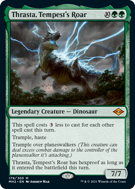 Thrasta, Tempest's Roar MtG Art from Modern Horizons 2 Set