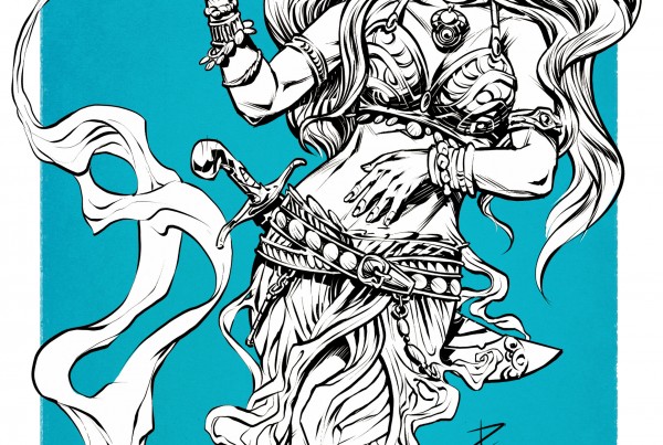 Djinni Windseer (Variant) - Adventures in the Forgotten Realms MtG Art