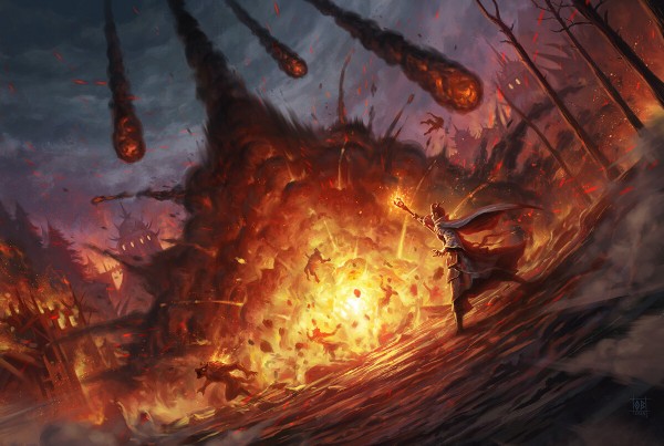 Meteor Swarm - Adventures in the Forgotten Realms MtG Art