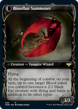 Bloodbat Summoner (Variant) 2 - Innistrad Crimson Vow MtG Art
