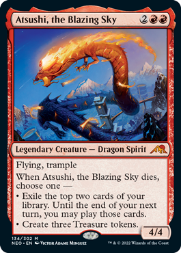 Atsushi, the Blazing Sky MtG Art from Kamigawa: Neon Dynasty Set