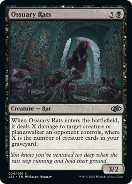 Ossuary Rats MtG Art from Jumpstart 2022 Set by Ralph Horsley - Art of Magic:  the Gathering