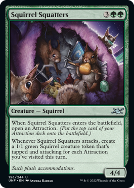 Squirrel Squatters MtG Art from Unfinity Set by Andrea