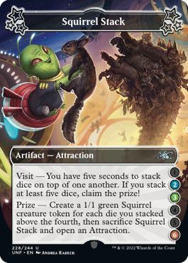 マジックザギャザリング　リスデッキ　squirrel Squirrel Stack MtG Art from Unfinity Set by Andrea Radeck