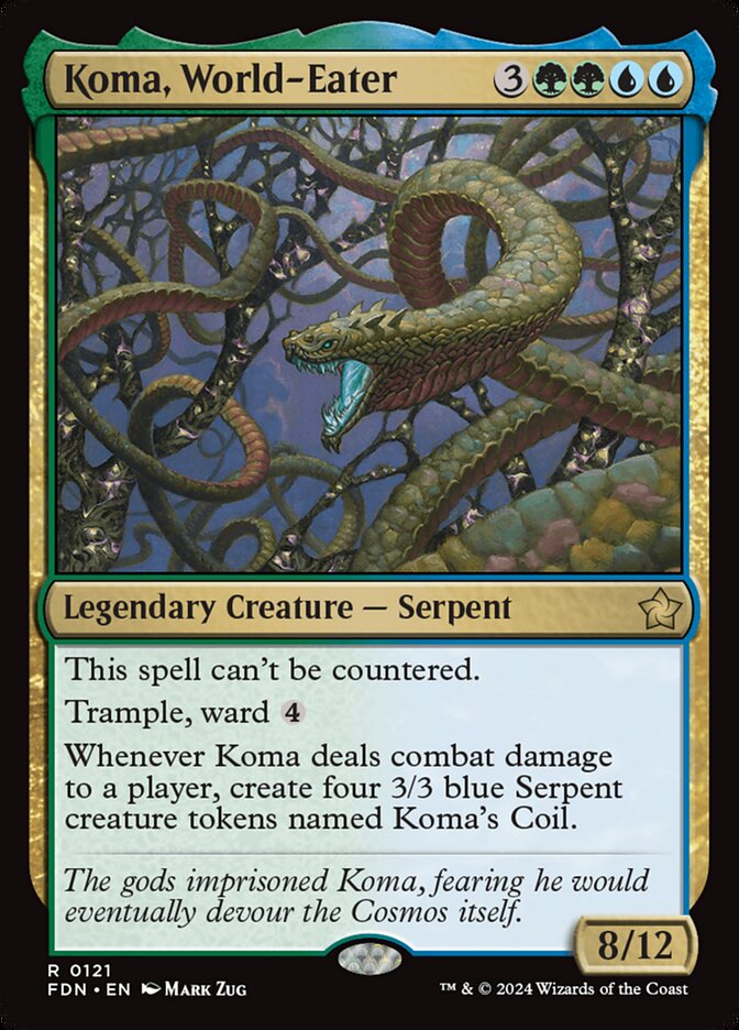 Koma, World-Eater MtG Art from Foundations Set by Mark Zug - Art of Magic: the Gathering Koma, World-Eater MtG Art from Foundations Set by Mark Zug - Art of Magic: the Gathering