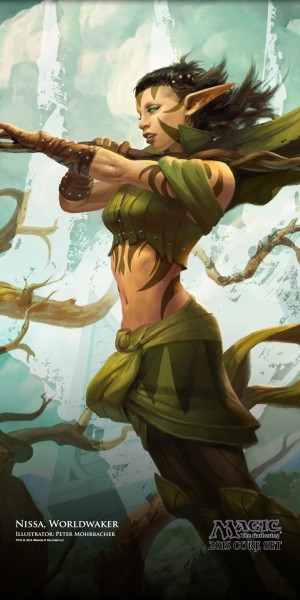 Carte Collector élan Planeswalker Carte Magic : The Gathering – Nissa, Worldwaker (187/269) – Rareté Mythique Rare, Extension Magic 2015 Magic 2015 Collection