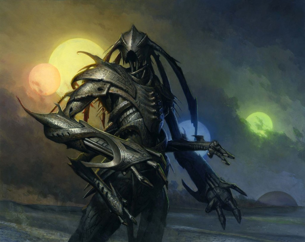 Etched Monstrosity MtG Art from New Phyrexia Set by Steven Belledin