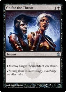 Go for the Throat MtG Art from Mirrodin Besieged Set by David Rapoza