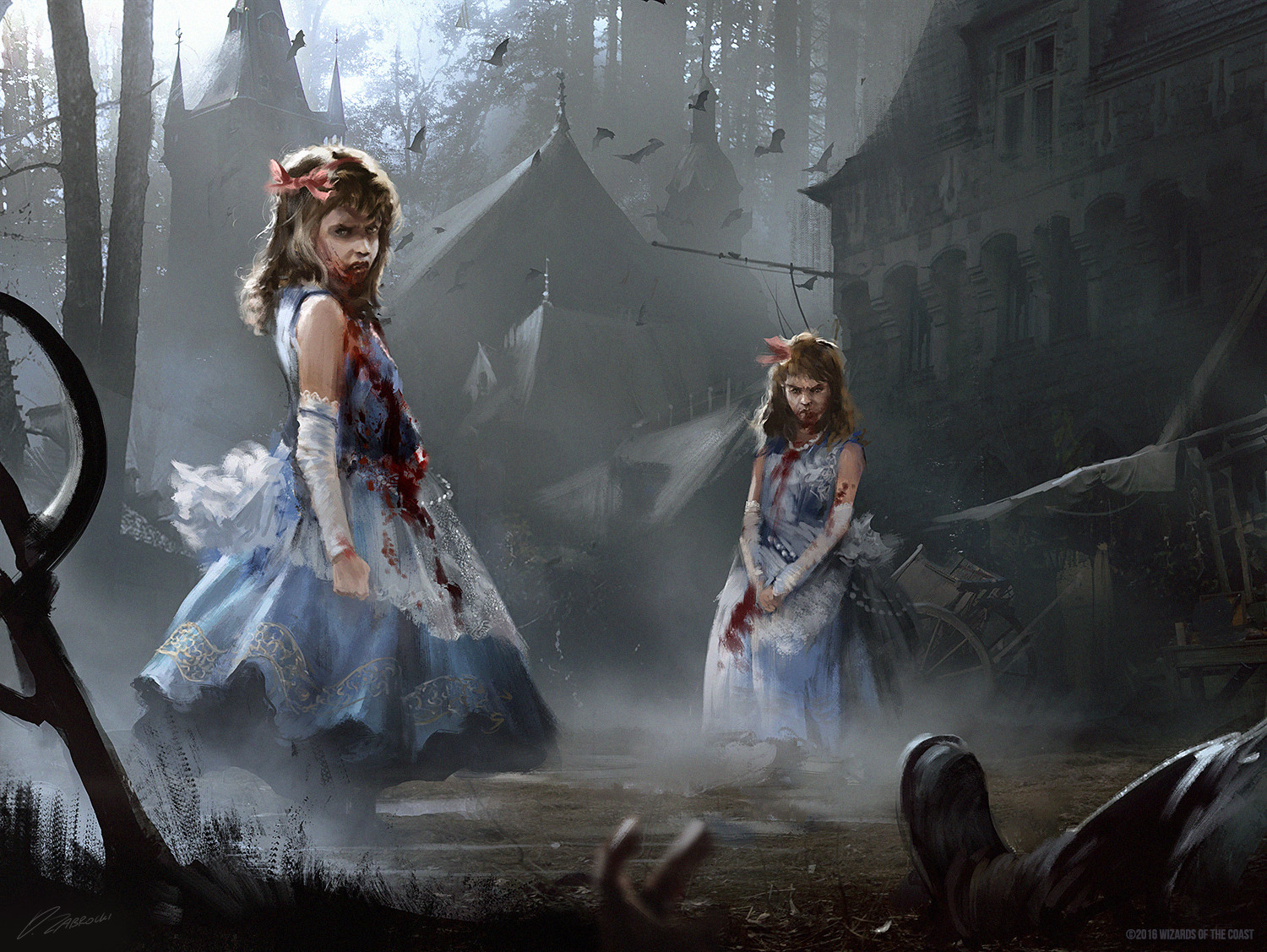 Twins of Maurer Estate MtG Art from Shadows over Innistrad Set by Darek  Zabrocki - Art of Magic: the Gathering