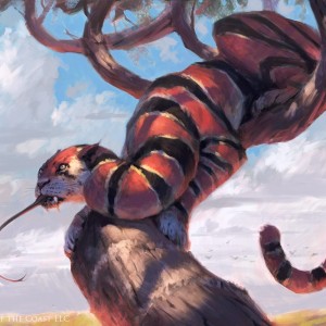 Prowling Serpopard - Amonkhet MtG Art