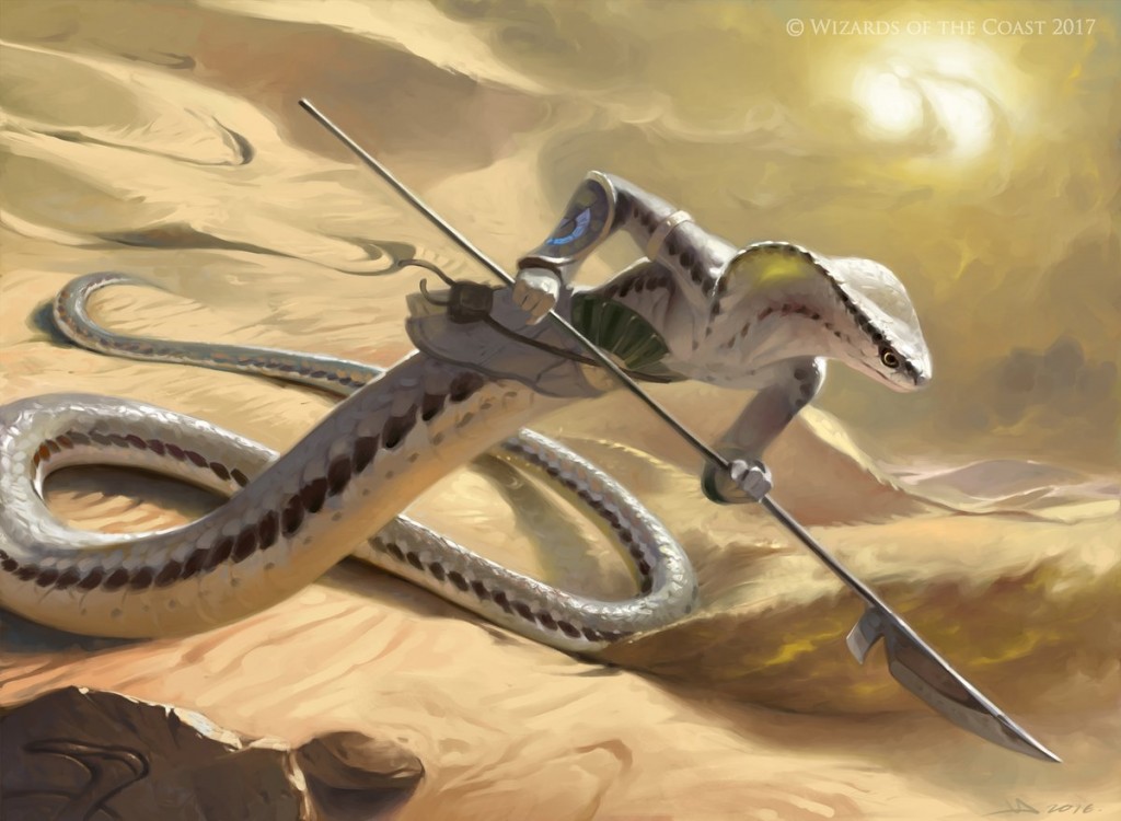 Sidewinder Naga MtG Art from Hour of Devastation Set by Victor Adame