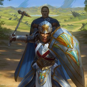 Dauntless Bodyguard - Dominaria MtG Art