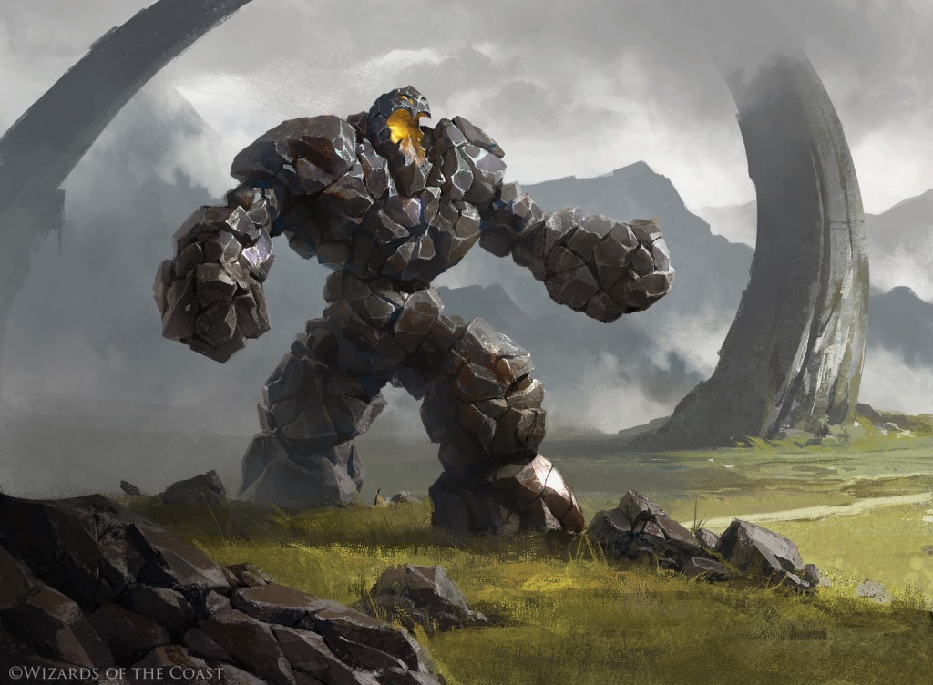 Howling Golem MtG Art from Dominaria Set by Grzegorz Rutkowski Art of