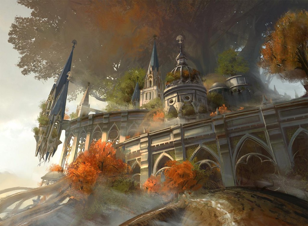 Temple Garden MtG Art from Guilds of Ravnica Set by Titus Lunter Art