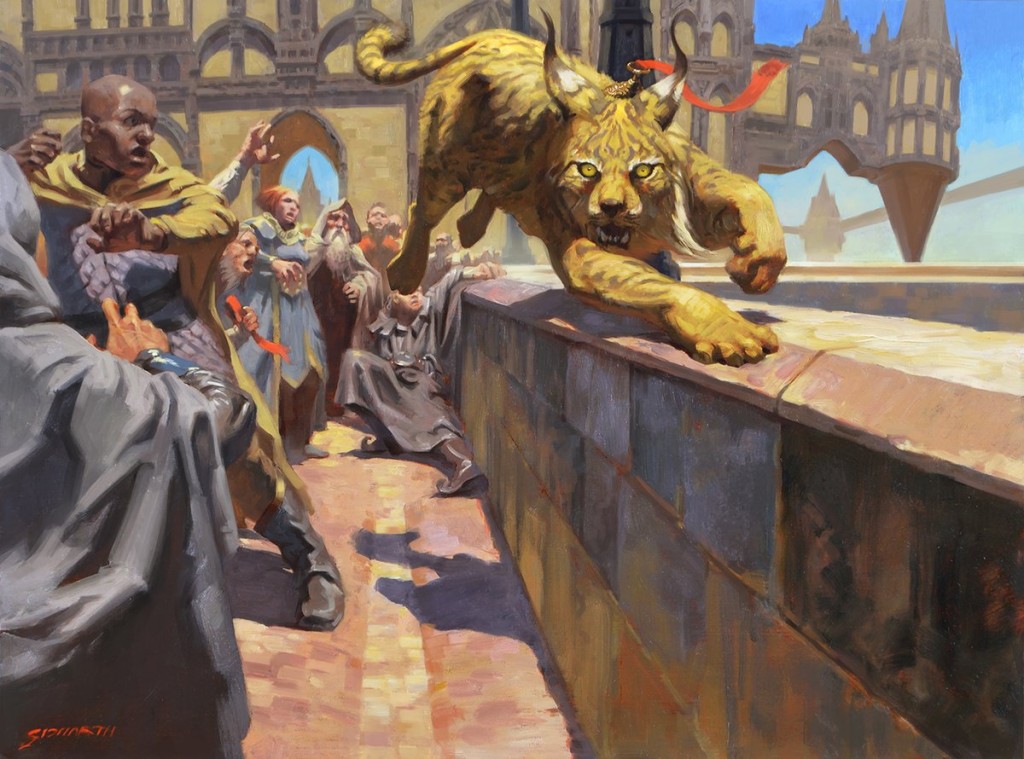 Pouncing Lynx MtG Art from War of the Spark Set by Sidharth Chaturvedi ...