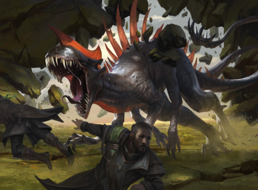 Labyrinth Raptor MtG Art from Ikoria Set by Daarken - Art of Magic: the ...