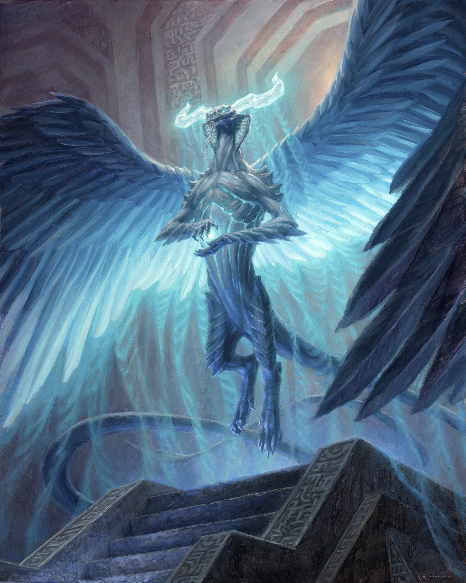 Ryan Dragon Magic: by - Gathering 2021 (Variant) Ugin, Core Art from MtG Art Set of Pancoast Set the Spirit the