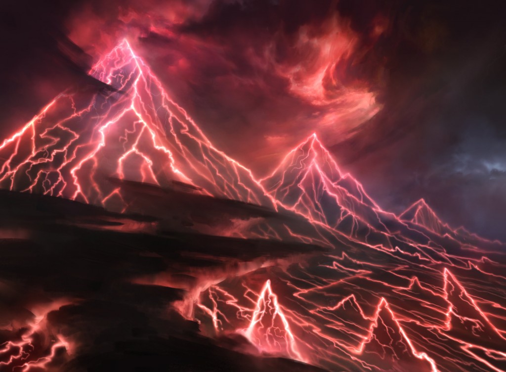 Mountain MtG Art from Jumpstart Set by Adam Paquette Art of Magic the Gathering