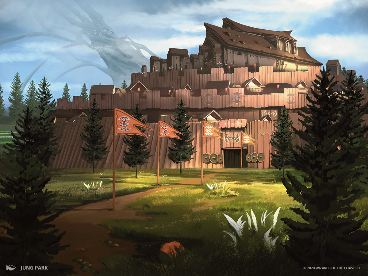 Bretagard Stronghold MtG Art from Kaldheim Set by Jung Park - Art