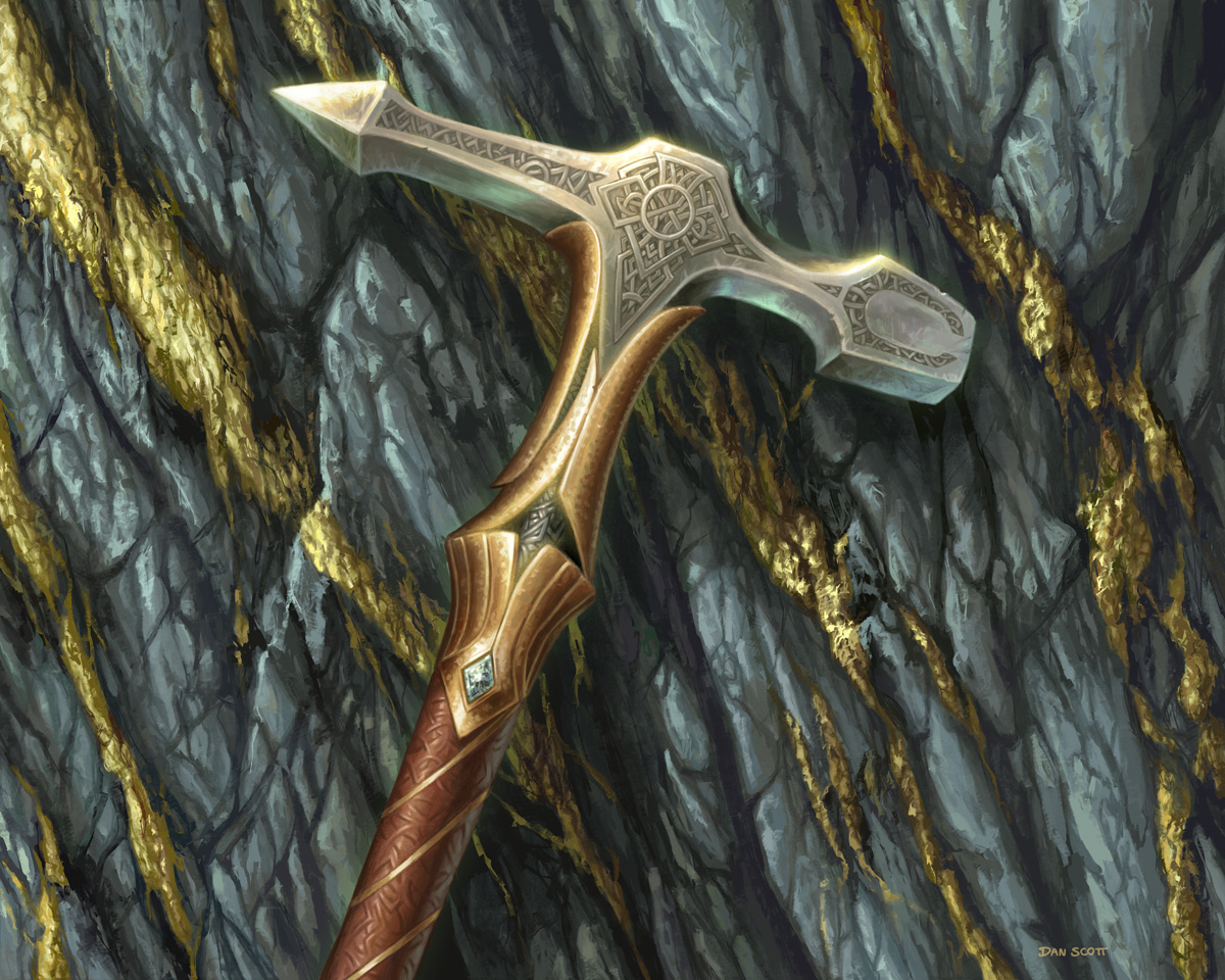 Goldvein Pick - Kaldheim MtG Art