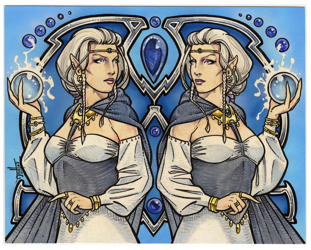 Vesuvan Doppelganger MtG Art from Masters Edition Set by Quinton 