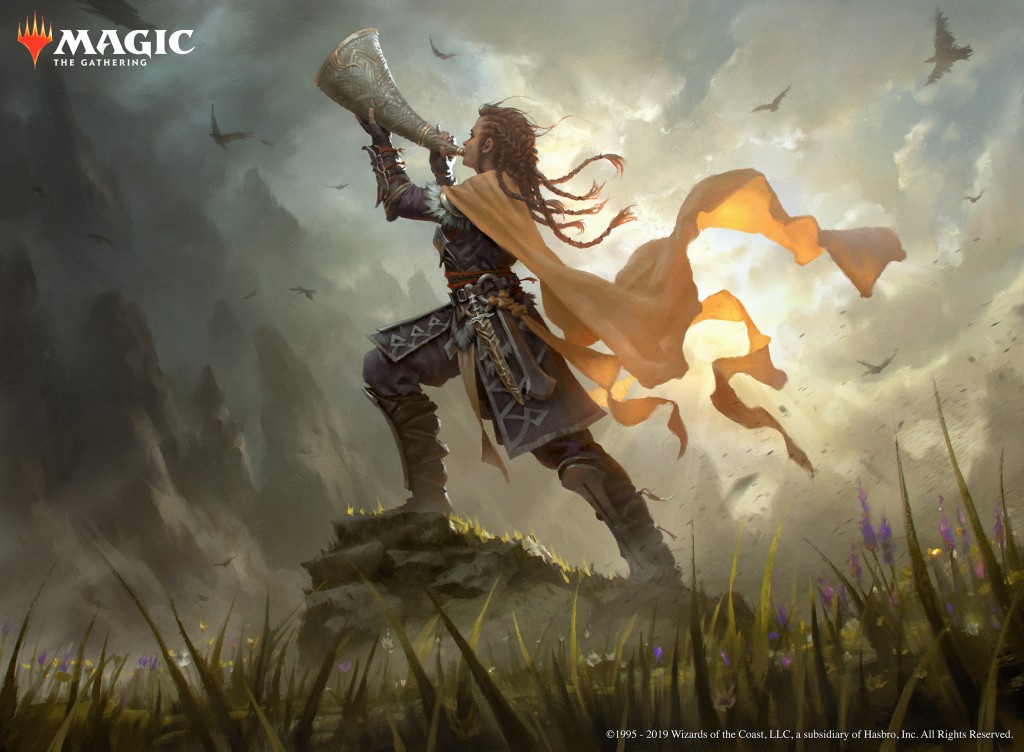 Warhorn Blast MtG Art from Kaldheim Set by Bryan Sola Art of Magic the Gathering