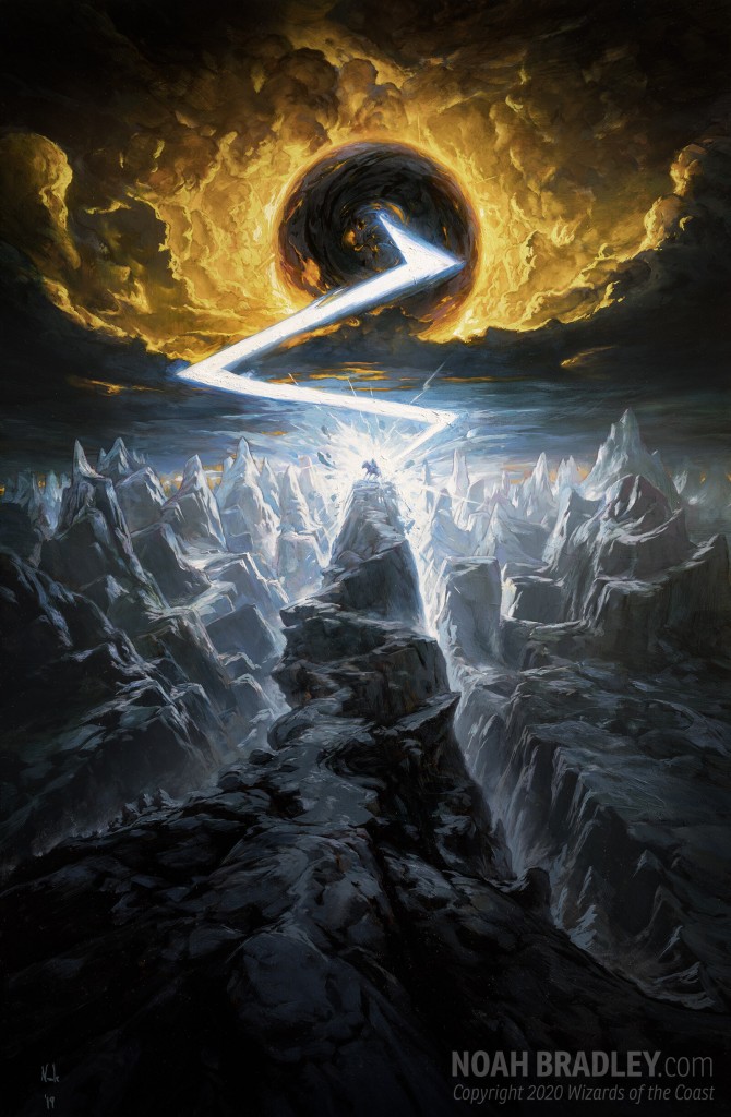 Lightning Bolt MtG Art from Secret Lair Set by Noah Bradley Art of Magic the Gathering