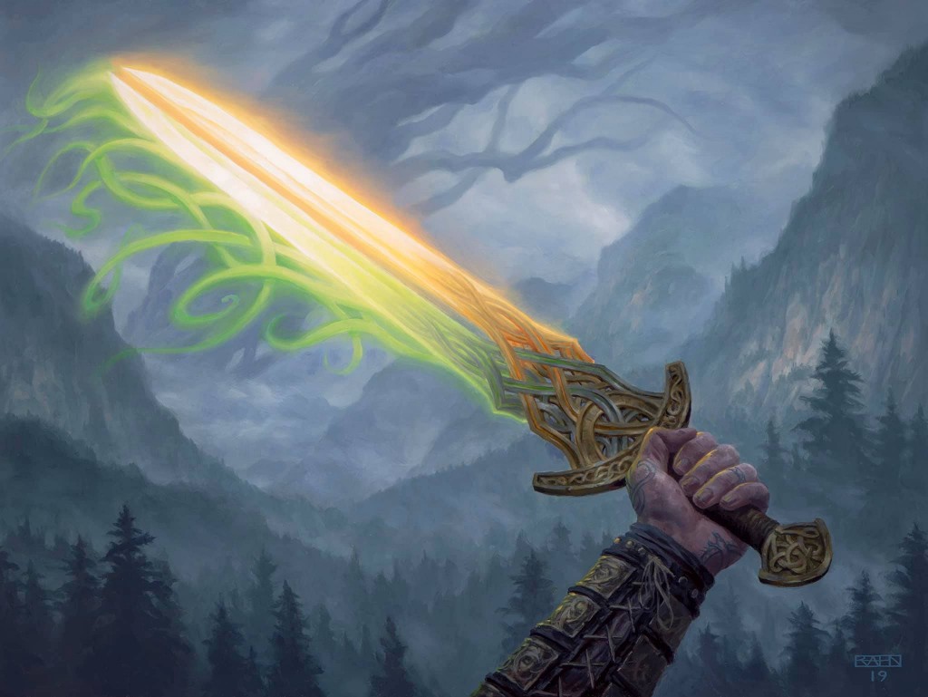 Sword of Hearth and Home MtG Art from Modern Horizons 2 Set by Chris Rahn Art of Magic the
