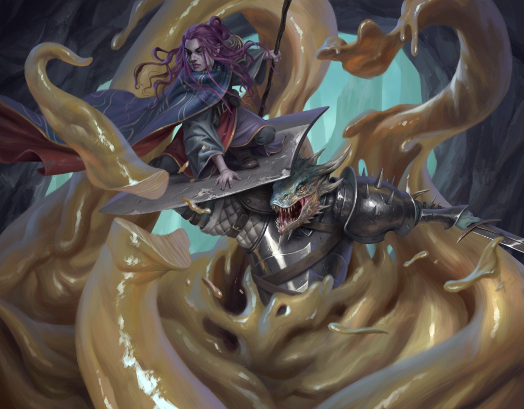 Ochre Jelly MtG Art from Adventures in the Realms Set by Daarken Art of Magic the